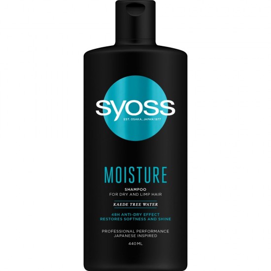 Sampon SYOSS Moisture, 440 ml, pentru Par Uscat, Sampon Par Fragil, Sampoane Syoss, Sampon, Sampon pentru Ingrijirea Parului, Sampon pentru Par Uscat