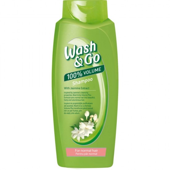 Sampon Wash&Go Intense Softness cu Iasomie, 750 ml, pentru Par Normal, Sampon Par Normal, Sampon cu Iasomie, Sampon Extract de Iasomie, Sampon Hidratant, Sampoane Wash&Go, Sampoane Hidratante, Sampoane cu Iasomie
