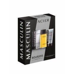 Set Bourjois Acier, Apa de Toaleta 100 ml, Gel de Dus 150 ml, Seturi Cadou pentru Barbati, Set Cadou Cosmetice pentru Barbati, Set Cadou Barbati, Kit Igiena Barbati, Produse Ingrjirea Corpului Barbati
