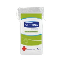 Vata din Bumbac Natural SEPTONA, 70 g, Vata Bumbac, Vata Pretaiata din Bumbac, Pachet de Vata, Vata din Bumbac Natural, Vata de Bumbac Natural, Vata Demachianta, Articole pentru Igiena Corporala