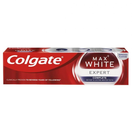 Pasta de Dinti COLGATE Max White Expert Complete, 75 ml, Pasta de Dinti pentru Albire, Articole Igiena Dentara, Pasta Dinti Colgate, Pasta Dinti Albire, Pasta Dinti Sensibili,Produse pentru Ingrjire Orala