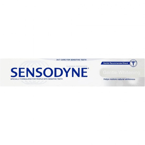 Pasta Dinti Sensodyne Gentle Whitening, 75 ml, Sensodyne Gentle Whitening Pasta de Albire a Dintilor Sensibili, Pasta de Dinti Sensibilitate Dentara, Sensodyne Gentle Whitening Pasta pentru Dinti Sensibili, Igiena Orala, Ingrijire si Igiena Orala