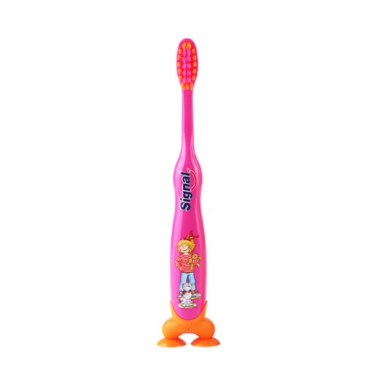 Periuta de Dinti pentru Copii Signal, Prindere cu Ventuza, Blister, Ultra Soft, Periute de Dinti Soft, Periute de Dinti pentru Copii, Periuta de Dinti pentru Copii, Periuta de Dinti Manuala pentru Copii, Ingrijire Dentara Copii