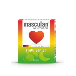Set 3 Prezervative cu Aroma de Fructe Exotice, Capsuni si Mar Verde, Masculan Frutti Edition, Prezervative Masculan, Prezervative cu Aroma, Prezervative cu Pelicula Lubrifianta, Prezervative cu Rezervor Transparent Set 3 Prezervative cu Aroma de Fructe Exotice, Capsuni si Mar Verde, Masculan Frutti Edition, Prezervative Masculan, Prezervative cu Aroma, Prezervative cu Pelicula Lubrifianta, Prezervative cu Rezervor Transparent