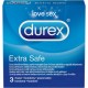 Prezervative DUREX Extra Safe 3 Buc, Prezervative din Latex, Prezervative Fara Aroma, Prezervative Transparente, Prezervative Lubrifiate, Prezervative DUREX