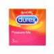 Prezervative DUREX Pleasure Me 3 Buc, Prezervative din Latex, Prezervative cu Striatii, Prezervative Fara Aroma, Prezervative Transparente, Prezervative Lubrifiate, Prezervative DUREX