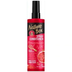 Balsam Spray NATURE BOX Pomegranate Oil, 200 ml, Ulei Presat la Rece din Rodie, Spray Balsam Vegan, Balsam Spray NATURE BOX, Spray Balsam cu Extracte Naturale, Balsam cu Extract de Rodie, Balsamuri Fara Parabeni