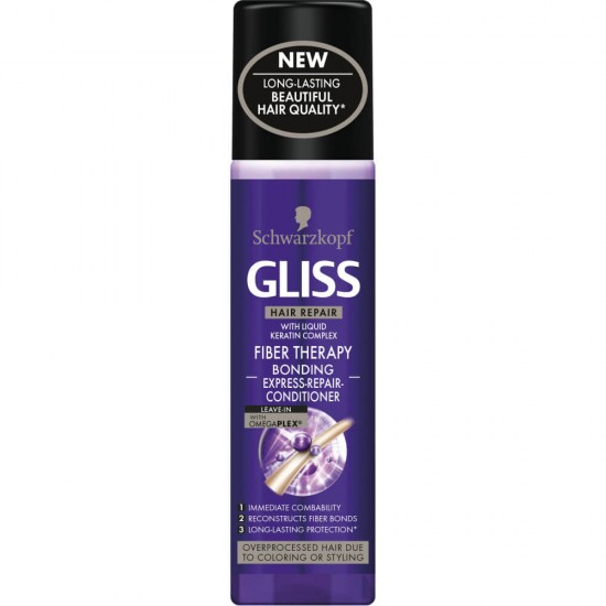 Balsam Spray de Par Schwarzkopf Gliss Fiber Therapy, 200 ml, Pentru Par Suprasolicitat, Balsam Spray, Balsam Spray Schwarzkopf, Balsam de Par Spray, Balsam Spray Par, Balsam Par Spray, Balsam Ingrijire Par