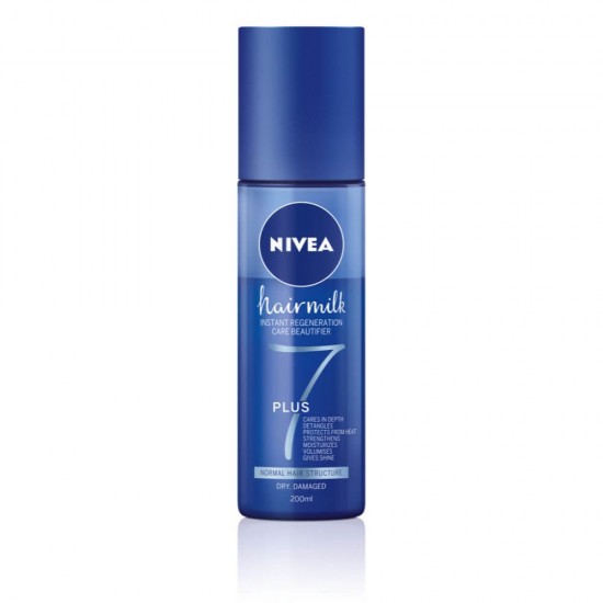 Balsam Spray NIVEA Hairmilk 7 Plus, 200 ml, Par Subtire, Balsam Tip Spray, Balsam Hranire Par Fragil, Balsam Revitalizant, Balsam Hidratant, Produse de Ingrijire a Parului, Produse Hairstyling, Blasam Ingrijire Par