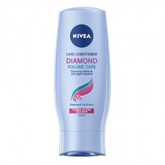 Balsam NIVEA Diamond Volume Care, 200 ml, Par Subtire, Balsam Par Voluminos, Balsam pentru Volum, Balsam Revitalizant, Balsam Hidratant, Produse de Ingrijire a Parului, Produse Hairstyling, Blasam Ingrijire Par