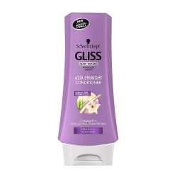 Balsam pentru Par GLISS Asia Straight, 200 ml, Pentru Par Fragil, Cu Keratina si Extract de Lotus, Balsam pentru Par Fragil, Balsam Fortifiant, Produse de Ingrijire a Parului, Produse Hairstyling, Balsamuri Regeneratoare, Balsam Anti-Rupere