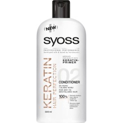 Balsam SYOSS Keratine, 500 ml, pentru Par Uscat, Balsam Par Uscat, Balsam pentru Parul Degradat, Balsam Hranire Par Deteriorat, Balsam Revitalizant, Balsamuri Hidratante, Produse de Ingrijire a Parului, Produse Hairstyling, Blasam Ingrijire Par