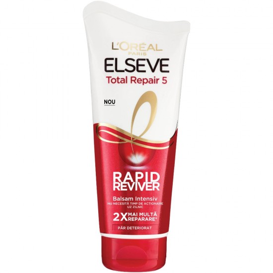 Balsam pentru Par Deteriorat L’Oreal Paris Elseve Rapid Reviver Total Repair 5, 180 ml, Balsam Par Deteriorat, Balsam Total Repair, Balsam de Par Uscat, Balsam L’Oreal Par Uscat, Balsam Hidratare, Balsam Refacere, Balsam Par Uscat
