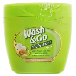Masca de Par Wash&Go, 300 ml, cu Ulei de Argan, pentru Toate Tipurile de Par, Masca Regeneratoare pentru Par Degradat, Masca de Regenerare pentru Par, Tratament Regenerator Par, Masca pentru Par