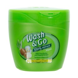 Masca de Par Wash&Go, 300 ml, cu Unt de Shea, pentru Par Deteriorat, Masca Regeneratoare pentru Par Deteriorat, Masca de Regenerare pentru Par, Tratament Regenerator Par, Masca pentru Par, Masca Par Deteriorat