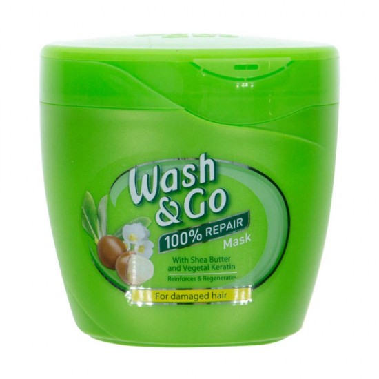 Masca de Par Wash&Go, 300 ml, cu Unt de Shea, pentru Par Deteriorat, Masca Regeneratoare pentru Par Deteriorat, Masca de Regenerare pentru Par, Tratament Regenerator Par, Masca pentru Par, Masca Par Deteriorat