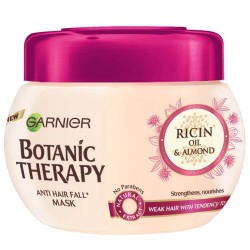 Masca Anti Cadere Par, 300 ml, Garnier Botanic Therapy Ricin Oil & Almond, Masca Impotriva Caderii Parului, Masca Anti Cadere Par, Masca de Par cu Ulei de Ricin, Masca de Par cu Ulei de Migdale, Tratament Anti Cadere Par