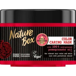 Masca Par NATURE BOX Pomegranate Oil, 200 ml, Ulei Presat la Rece din Rodie, Masca Par Vegana, Masca Par Vopsit NATURE BOX, Masca Par Vopsit cu Extracte Naturale, Masti Naturale de Par, Masca Par Fara Parabeni