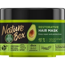 Masca Par NATURE BOX Avocado Oil, 200 ml, Ulei Presat la Rece din Avocado, Masca Par Vegana, Masca Par NATURE BOX, Masca Par cu Extracte Naturale, Masti de Par Naturale, Masca Par Fara Parabeni