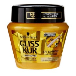 Masca Par GLISS Oil Nutritive 300 ml Par Degradat si Varfuri Tocite, Masca de Par pentru Femei, Masca Reparatoare pentru Par, Masca pentru Par Tern, Masca Reparatoare pentru Par Uscat, Masca de Par Gliss, Masca Hidratanta Par