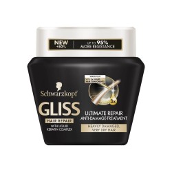 Masca Par GLISS Ultimate Repair, 300 ml Par Fragil si Uscat, Masca de Par pentru Femei, Masca Reparatoare pentru Par, Masca pentru Par Tern, Masca Reparatoare pentru Par Uscat, Masca de Par Gliss, Masca Hidratanta Par