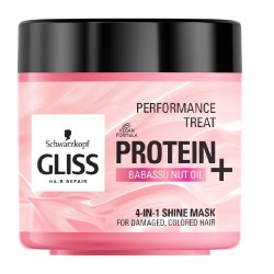 Masca Vegana de Par GLISS 4 in 1 Miracle Babasu, 400 ml, Par Vopsit si Deteriorat, Masca de Par pentru Femei, Masca Vegana Reparatoare pentru Par, Masca Vegana, Masca de Par Gliss, Masca Hidratanta Par