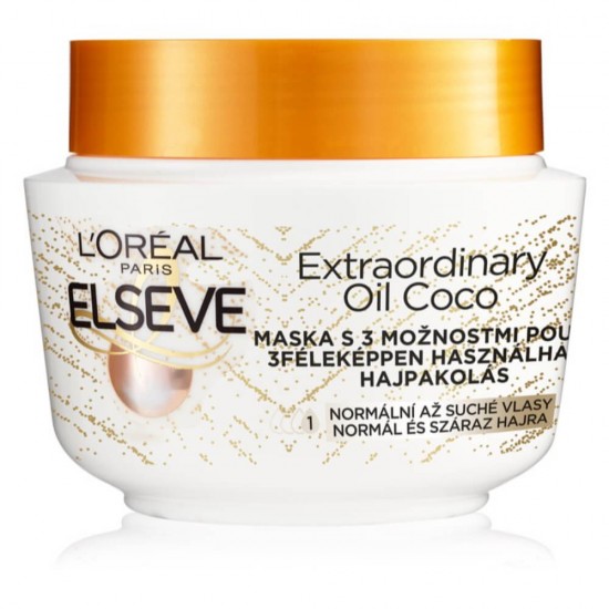 Masca pentru Par Uscat L’Oreal Paris Ulei Extraordinar Cocos, 300 ml, Masca Par Uscat, Masca pentru Par Uscat, Masca pentru Hidratare Par, Masca L’Oreal Par Uscat, Masca pentru Hidratarea Parului, Masca Hranitoare Par