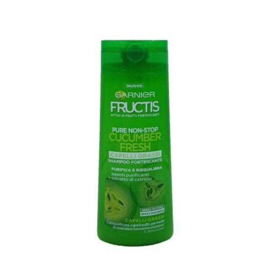 Sampon GARNIER Fructis Fresh, 400 ml, cu Extract de Castravete, Sampon Fortifiant, Sampon Spalare Par, Sampon Fortifiere, Sampoane pentru Par Degradat, Sampon Ingrijire Par, Sampon Curatare Par, Sampon pentru Parul Moale