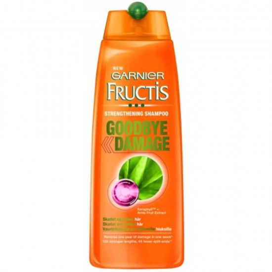 Sampon GARNIER Fructis Goodbye Damage, 400 ml, cu Extract de Ulei de Coacaze, Sampon Fortifiant, Sampon Spalare Par, Sampon Fortifiere, Sampoane pentru Par Degradat, Sampon Ingrijire Par, Sampon Curatare Par, Sampon pentru Parul Moale