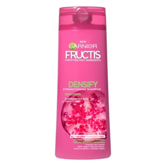Sampon GARNIER Fructis Densify, 400 ml, cu Extract de Rodie, Sampon Fortifiant, Sampon Spalare Par, Sampon Fortifiere, Sampoane pentru Par Degradat, Sampon Ingrijire Par, Sampon Curatare Par, Sampon pentru Parul Moale