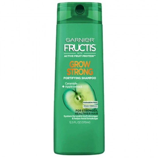 Sampon GARNIER Fructis Grow Strong, 400 ml, cu Extract de Mar Verde, Sampon Fortifiant, Sampon Spalare Par, Sampon Fortifiere, Sampoane pentru Par Degradat, Sampon Ingrijire Par, Sampon Curatare Par, Sampon pentru Parul Moale