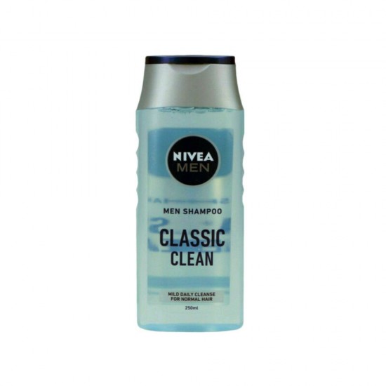 Sampon NIVEA Men Classic Clean, 250 ml,  pentru Par Normal, Sampon Barbati, Sampon Classic, Sampon Nivea Men, Nivea Men