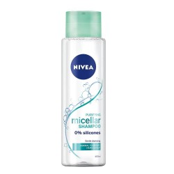 Sampon Micelar Nivea Purifying, 400 ml, Sampon de Par Micelar, Sampon Fara Silicon, Sampon Nivea Pufifying, Sampon pentru Par Gras, Sampon pentru Par cu Tendinta de Ingrasare, Sampon Nivea pentru Par Gras, Sampon Nivea Purifying Micelar Shampoo