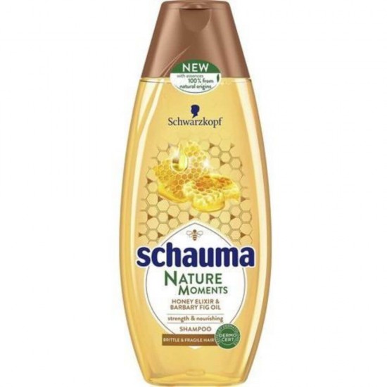 Sampon SCHAUMA Nature Moments, 400 ml, cu Extract de Miere si Smochine, pentru Par Fragil, Sampon Fortifiant, Sampon Spalare Par, Sampon Fortifiere, Sampoane pentru Par Degradat, Sampon Ingrijire Par, Sampon Curatare Par, Sampon pentru Parul Moale
