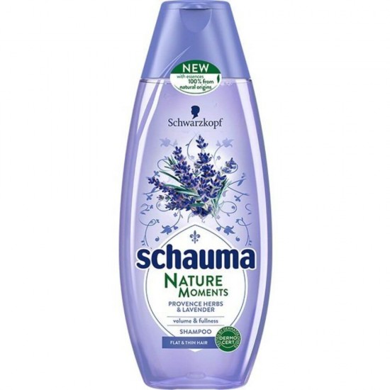 Sampon SCHAUMA Nature Moments, 400 ml, cu Extract de Plante si Levantica, pentru Par Subtire, Sampon Fortifiant, Sampon Spalare Par, Sampon Fortifiere, Sampoane pentru Par Degradat, Sampon Ingrijire Par, Sampon Curatare Par, Sampon pentru Parul Moale
