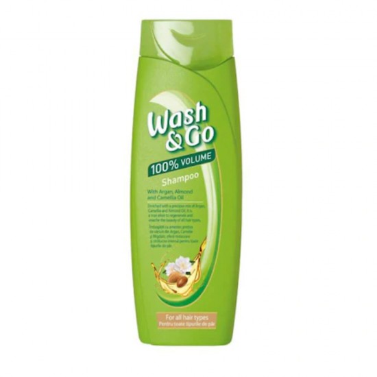 Sampon cu Argan si Migdale WASH&GO, 200ml, Sampon Hidratant de Par, Sampon pentru Curatare, Sampon Revitalizant, Sampon pentru Femei, Sampon Migdale, Sampon Wash&Go, Sampon cu Argan, Sampon Hranitor, Sampon Par Normal