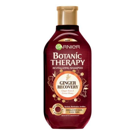 Sampon Garnier Botanic Therapy Ginger Recovery, 250 ml, Sampon pentru Par, Sampon Revitalizant, Sampon Hidratant, Sampon Par Subtire, Sampon Par Deteriorat, Sampon Ghimbir, Sampon Miere, Sampon Garnier