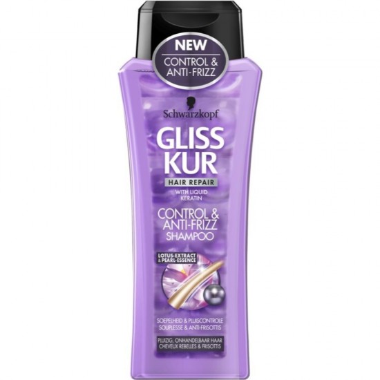 Sampon Control and Anti Frizz Schwarzkopf, 250 ml, cu Extract de Lotus si Cheratina, Sampon de Par, Sampon pentru Par Electrizat, Sampon Par Rebel, Sampon Schwarzkopf, Sampon Efect de Netezire, Sampon cu Lotus, Sampoane Par, Sampoane Schwarzkopf