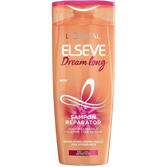 Sampon L'OREAL Paris Elseve Dream Long 250 ml, Par Lung si Deteriorat, Sampon pentru Varfuri Despicate, Sampon Reparator pentru Par, Sammpon pentru Parul Deteriorat, Sampon pentru Par Lung, Sampon Reparator Par Lung