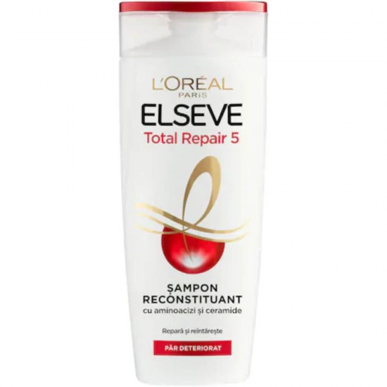 Sampon Par Deteriorat 700 ml, L'OREAL Paris Elseve Total Repair 5, Sampon Reparator, Sampon pentru Parul Deteriorat, Sampon Reparator pentru Par, Sampon pentru Regenerarea Parului Deteriorat, Sampon Hranitor pentru Par Deteriorat