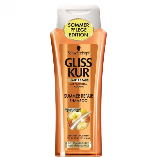 Sampon Summer Repair Schwarzkopf, 250 ml, cu Cheratina, Sampon de Par, Sampon pentru Par Uscat, Sampon Par Deteriorat, Sampon Schwarzkopf, Sampon Filtru UV, Sampon cu Cheratina, Sampoane Par, Sampoane Schwarzkopf
