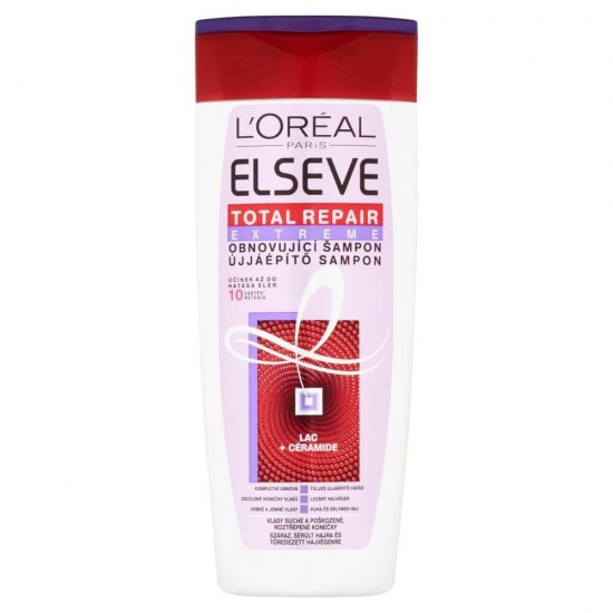 Sampon LOREAL Elseve Total Repair Extreme, 250 ml, Pentru Toate Tipurile de Par, Sampon Reparator, Sampon Spalare Par, Sampon Fortifiere, Sampoane pentru Par, Sampon Ingrijire Scalp