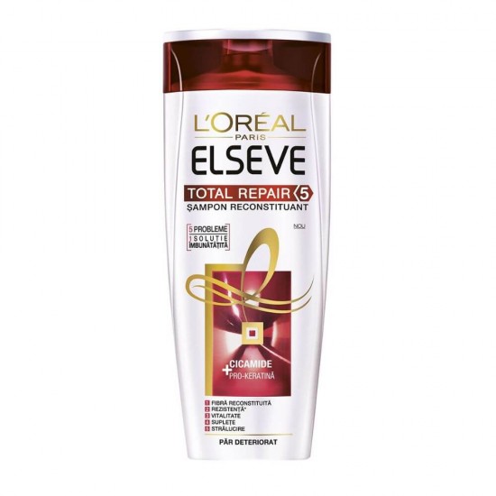 Sampon LOREAL Elseve Total Repair, 700 ml, Pentru Par Subtire si Degradat, Sampoane pentru Par, Sampon Ingrijire Scalp, Sampon Curatare Par, Sampon Par Vitalizat, Sampon pentru Femei, Sampon Profesionist