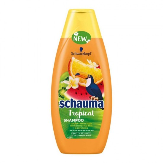 Sampon SCHAUMA Tropical, 400 ml, Pentru Toate Tipurile de Par, Sampon Spalare Par, Sampon Fortifiere, Sampoane pentru Par, Sampon Ingrijire Scalp, Sampon Curatare Par, Sampon pentru Par Vitalizat