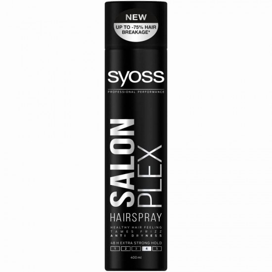 Fixativ SYOSS Salon Plex, Extra Strong Hold 4, 300 ml, Performanta Profesionala, Pentru Toate Tipurile de Par, Fixativ Ingrijire Par, Produse pentru Par, Fixative Profesionale, Spray Fixativ Profesional