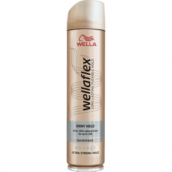 Fixativ Wella Wellaflex Shiny Hold, 250 ml, Fixare Foarte Puternica, Fixativ de Par, Fixativ Puternic de Par, Fixativ Puternic pentru Par, Fixativ Coafare, Fixativ cu Efect Stralucitor, Fixativ 5, Fixativ Ultra Strong Hold, Wella Fixativ