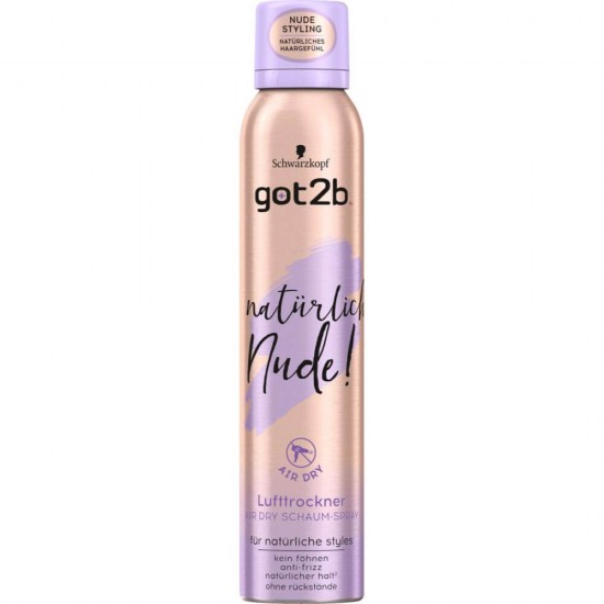 Spuma GOT2B Oh My Nude Hair, 200 ml, Spuma Modelatoare Par, Produse Ingrijire Par, Produse Hairstyle, Spuma de Par pentru Volum, Spuma pentru Coafat, Mousse pentru Coafat