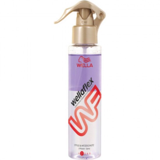 Spray WELLA Wellaflex Style and Protect, 150 ml, pentru Protectie Termica, Spray Ingrijire Par, Produse pentru Par, Spray-uri Profesionale pentru Par, Spray Ingrijire Par, Spray Wella Profesional, Produse pentru Styling