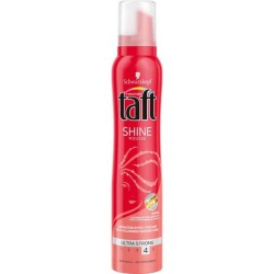 Spuma Taft Shine Ultra Strong 4, 200 ml, Spuma Modelatoare Par, Produse Ingrijire Par, Produse Hairstyle, Spuma de Par pentru Volum, Spuma pentru Coafat, Mousse pentru Coafat, Taft Volum Mousse