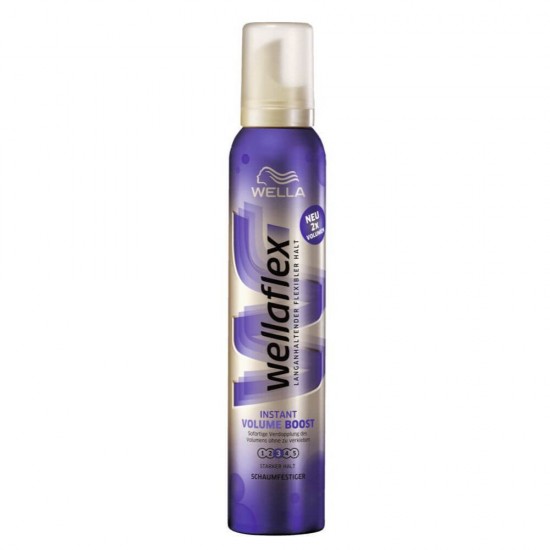 Spuma WELLA Wellaflex Flexible, Extra Strong 3, 200 ml, pentru Volum, Spuma Modelatoare Par, Produse Ingrijire Par, Produse Hairstyle, Spuma de Par pentru Volum, Spuma pentru Coafat, Mousse pentru Coafat, WELLA Volum Mousse